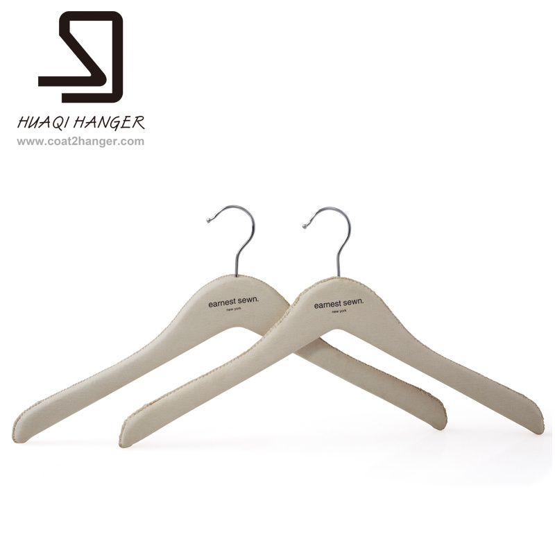 Beech Wood with Linen Clothes Hanger, Wooden Hanger, Cheap Hanger