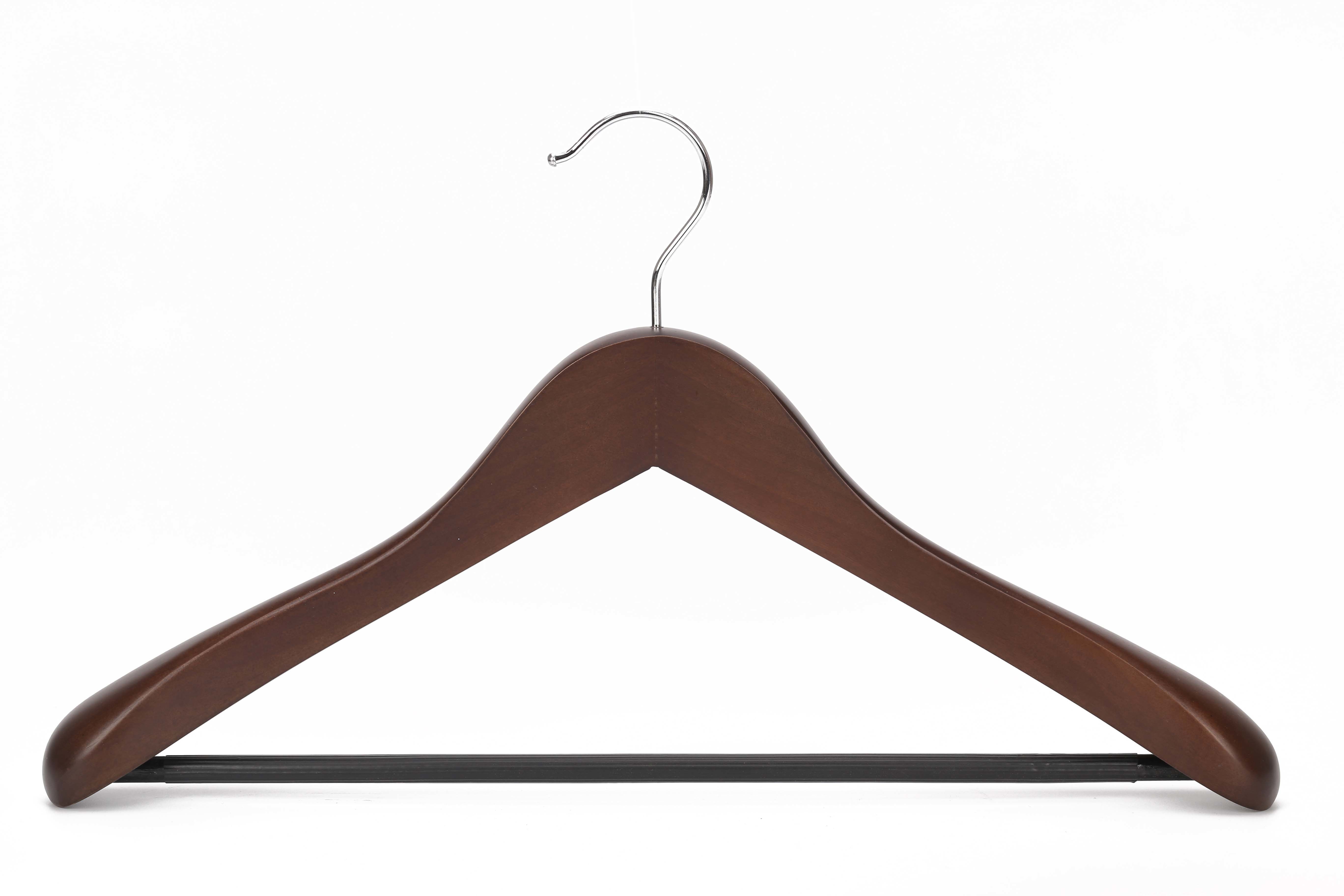 Wooden Suit Hanger with Non Slip Tube