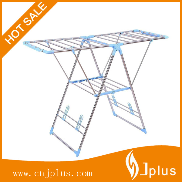 Premium Clothes Drying Rack Stainless Steel Foldable Heavy Duty, Portable, Rolling, Compact Storage Laundry Jp-Cr110