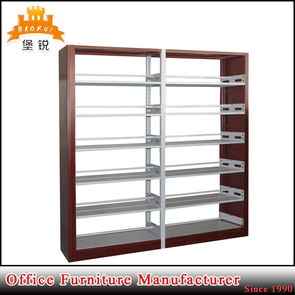 Double Sides School Steel Library Book Shelf