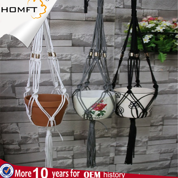 Macrame Plant Hangers Bell Glass Tea Pot Jar Holder for Storage