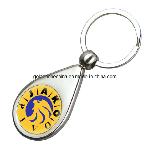 Customized Metal Keychain with Epoxy Dome Logo