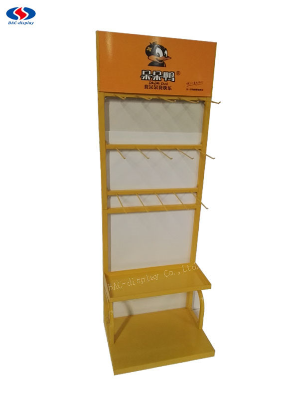 Promotional Metal Wire Snacks Display Rack with Hooks