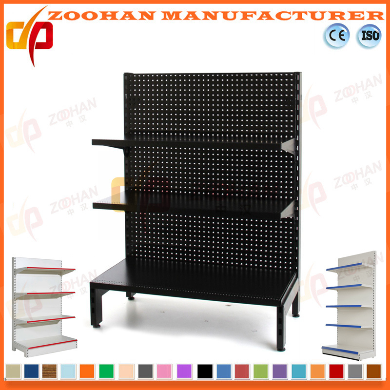 New Customized Supermarket Holeback Wall Display Shelving Unit (Zhs564)