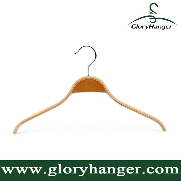 Plywood Hangers with Matel Hook for Hotel/Home Use