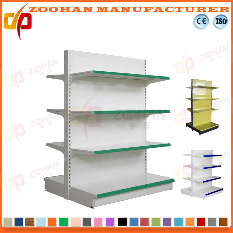 Sale Customized Iron Double Sided Display Supermarket Shelving (Zhs510)