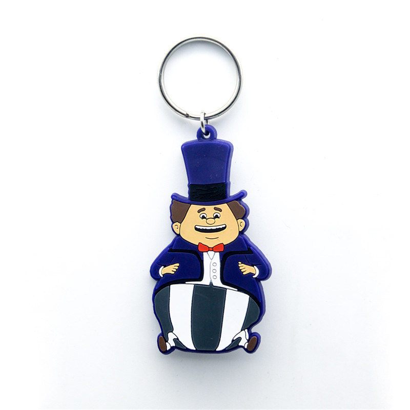 High Quality Customized Cartoon PVC Key Chain Alarm Bottle Opener Bag Charm Coin