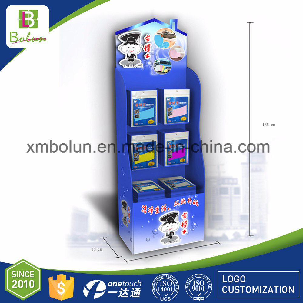 Cardboard Advertising Floor Display Stand for New Products Promotion