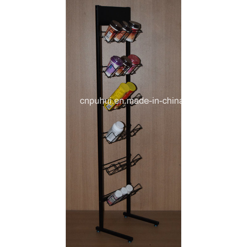 Free Standing Metal Snacks Display Rack (PHY1067F)