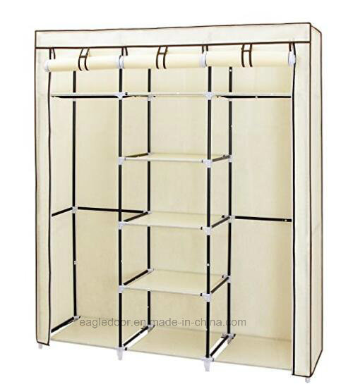 Modern Simple Wardrobe Household Fabric Folding Cloth Ward Storage Assembly King Size Reinforcement Combination Simple Wardrobe (FW-35E)