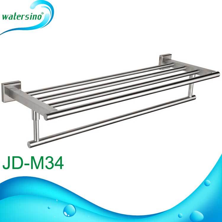 Jd-M34 Brushed Towel Holder SS304 Bathroom Accessories Square Towel Rack