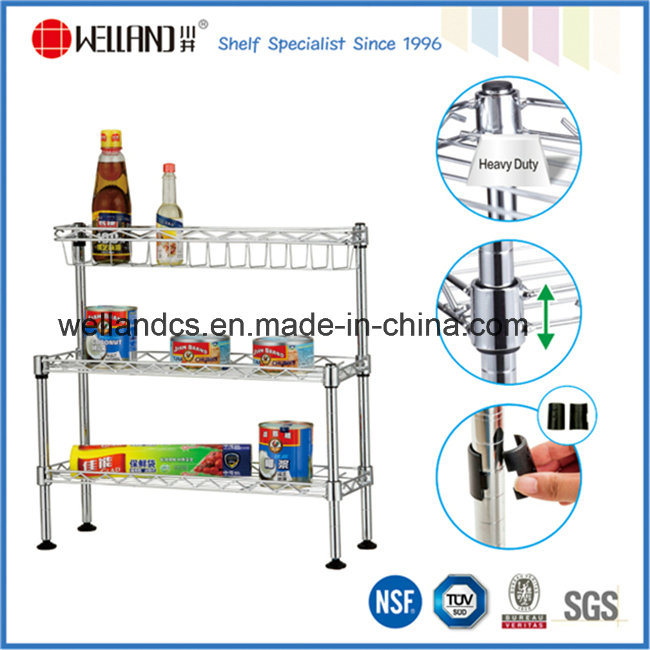 3 Tiers DIY Chrome Mini Kitchen Saucing Rack (CJ-C1182)