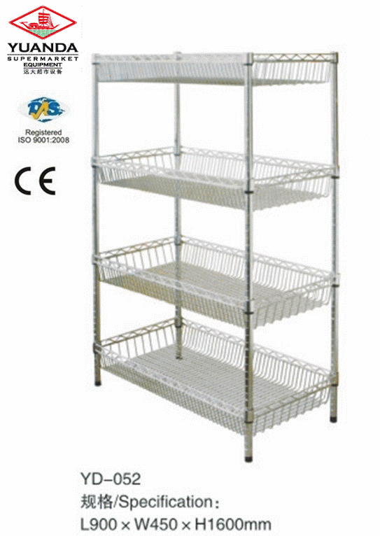 Metal Basket Display Stand Wire Rack