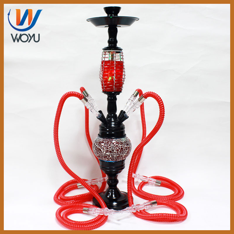 4 Pipes Shisha Pipe Glass Bottle Hookah