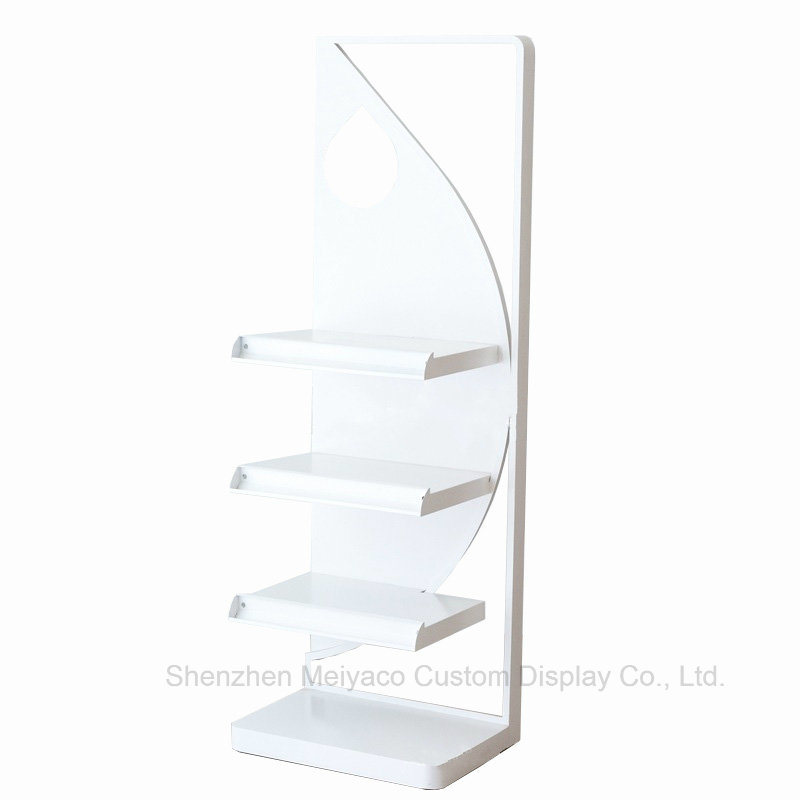 White Chic Snack Food Beverage Display Rack Supermarket Shelf