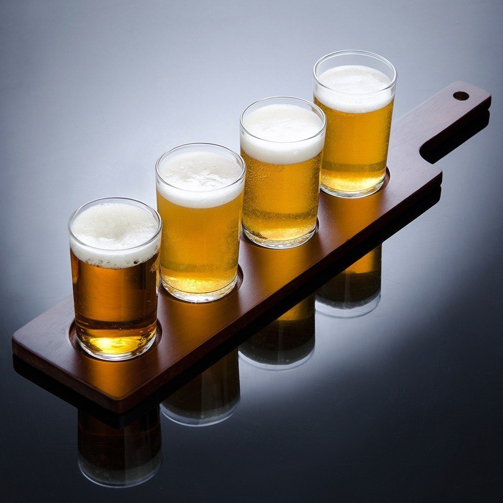 Oak Wood Glasses Cup Tray