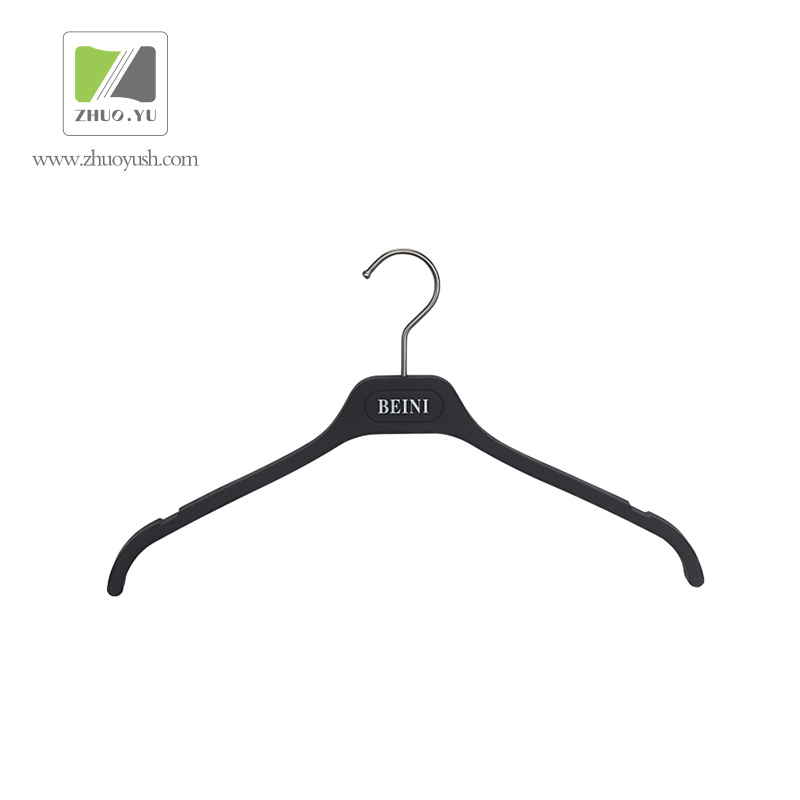 Solid Black Elastic Rubber Paint Plastic Shirt / Pant Hanger