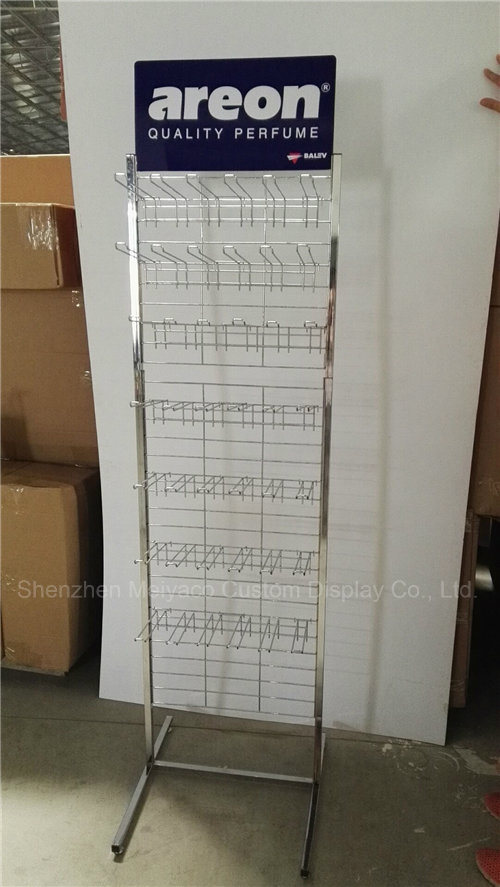 Supermarket Electroplating Wire Mesh Display Stand for Hanging Items