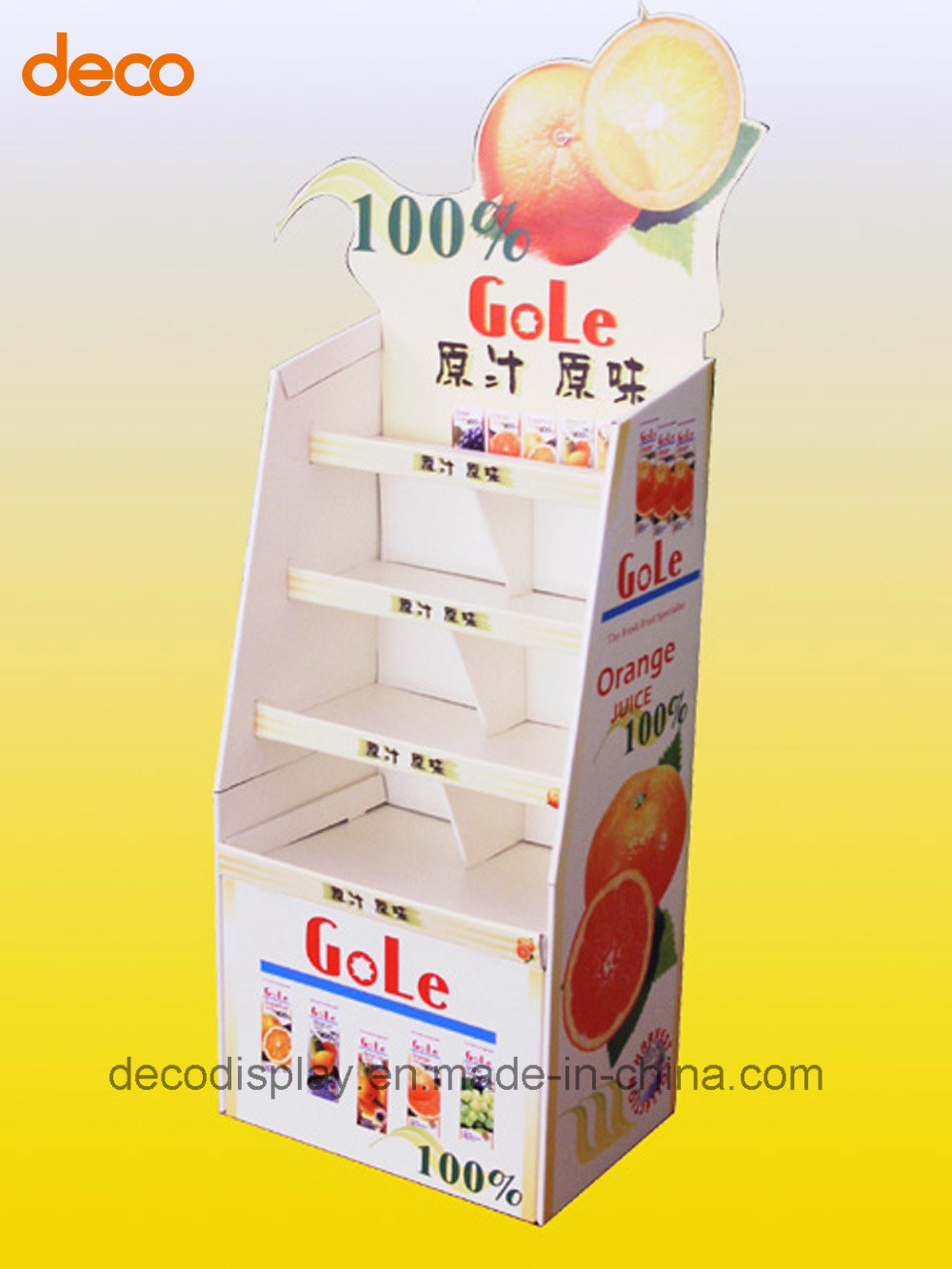 Cardboard Material Pop Beverage Display Shelf