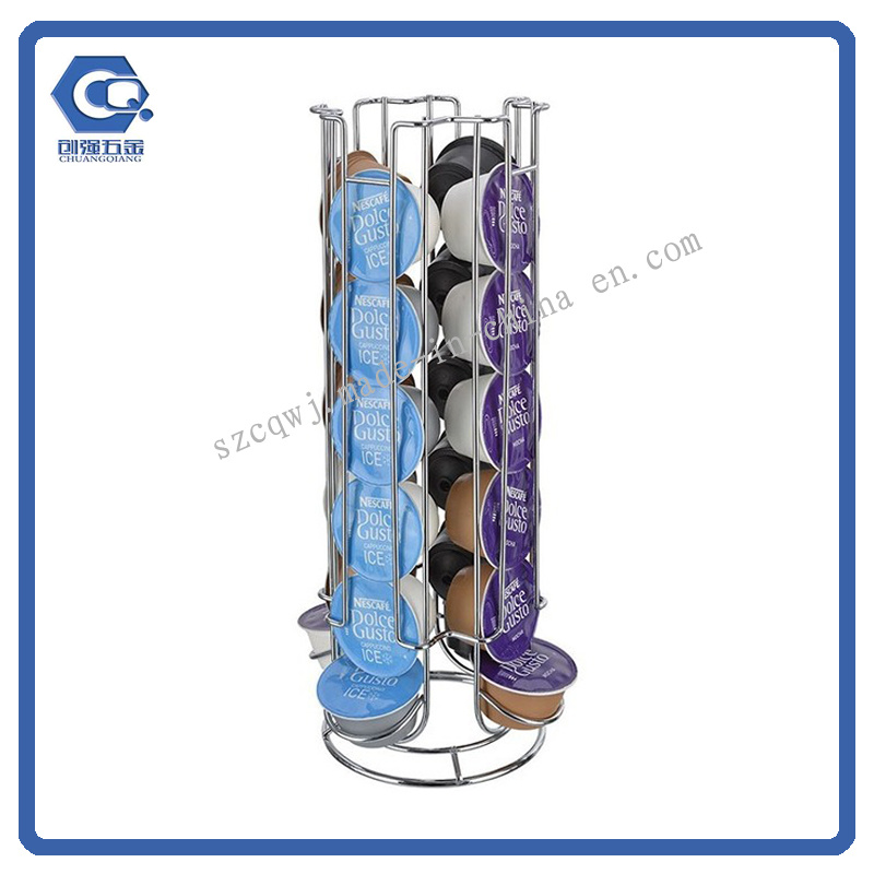 Rotation Hot Sale Iron Wire Coffee Capsule Holder Rack