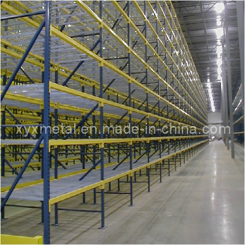 Typical Run of Pallet Storage Rack with Wire Mesh Decking