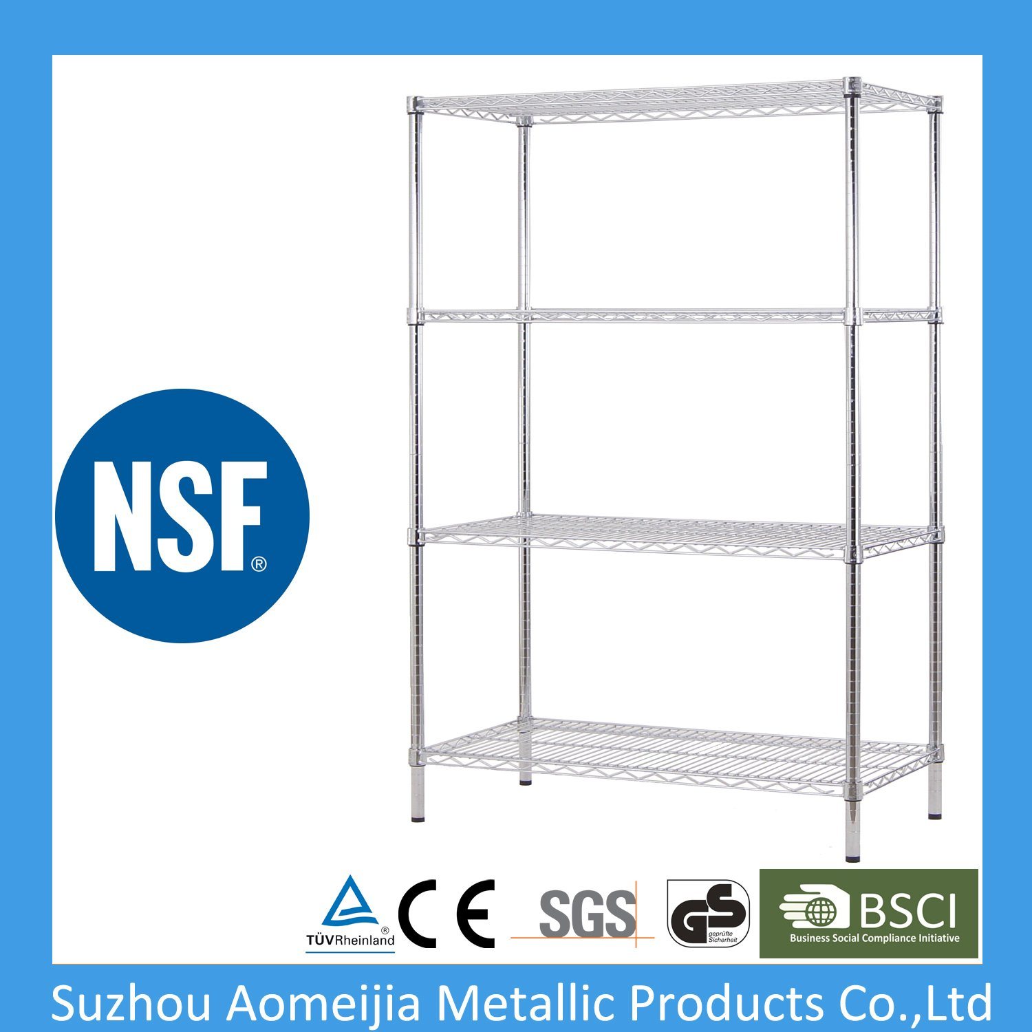 4 Tier Chrome Wire Rack