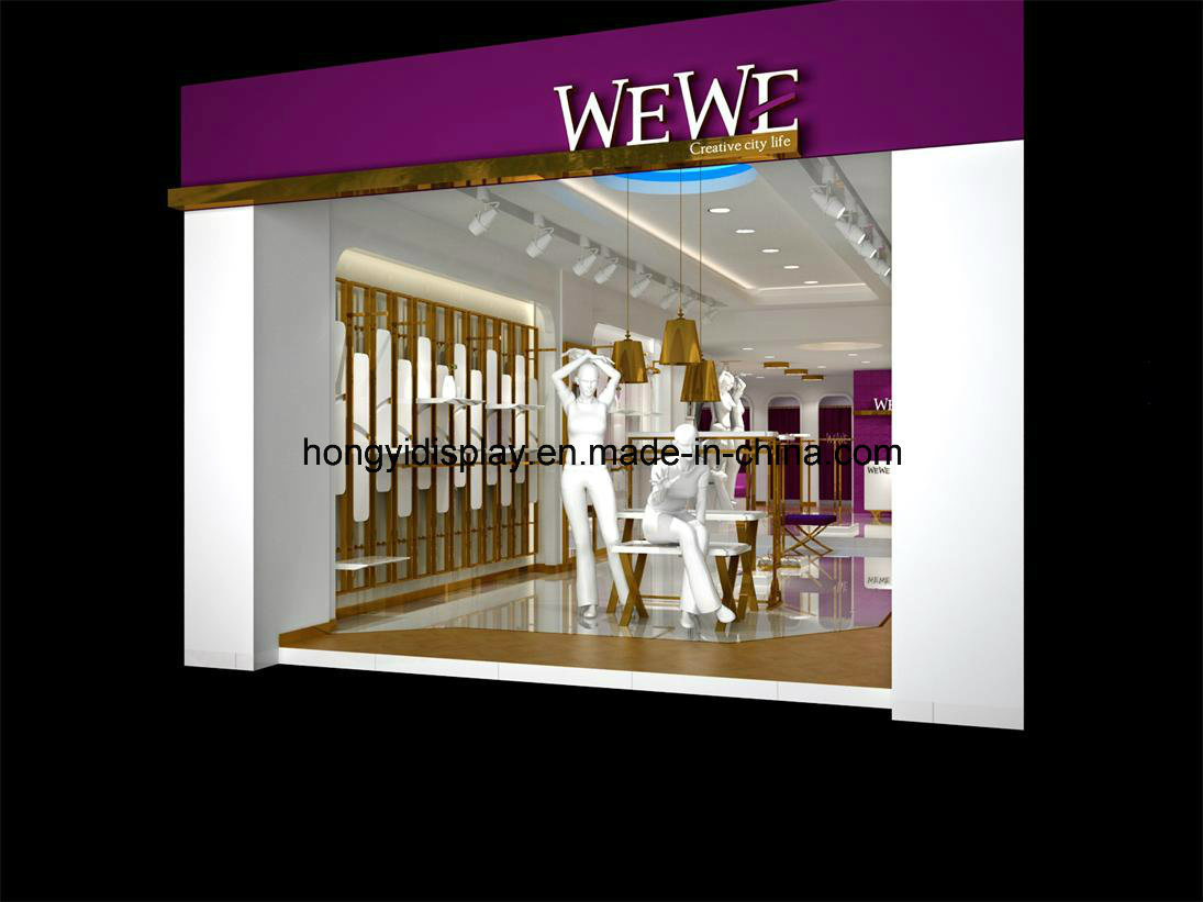 Ladies Garment Shopfront Display with Display Stand, Garment Rack