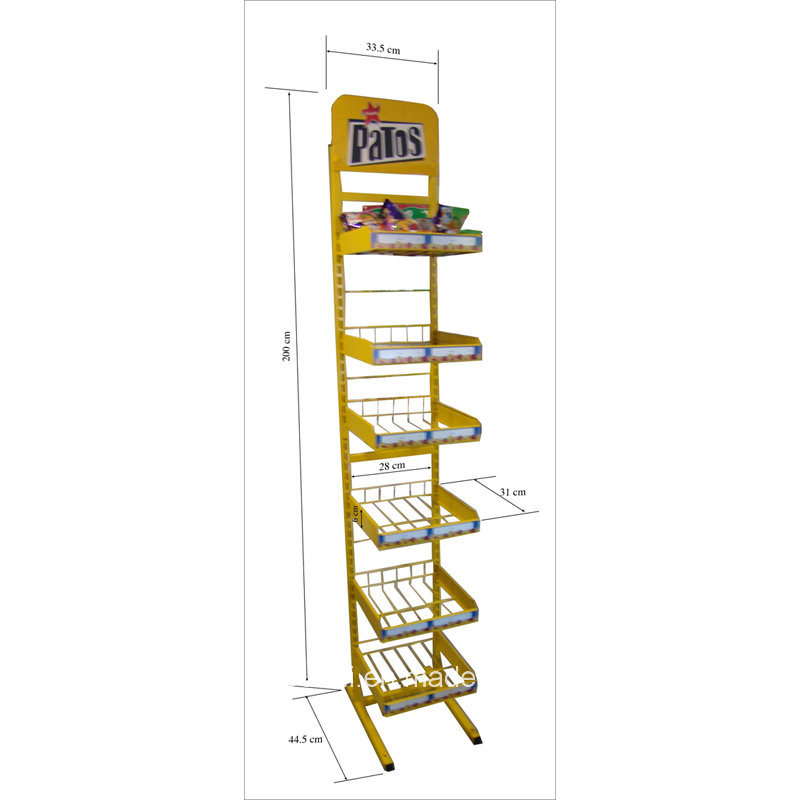 Floor Standing Ajustable Crisps Display Rack (PHY1032F)