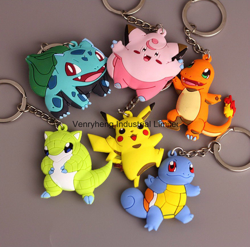 Hot Sale Custom Cartoon PVC Character Dabai Key Chain