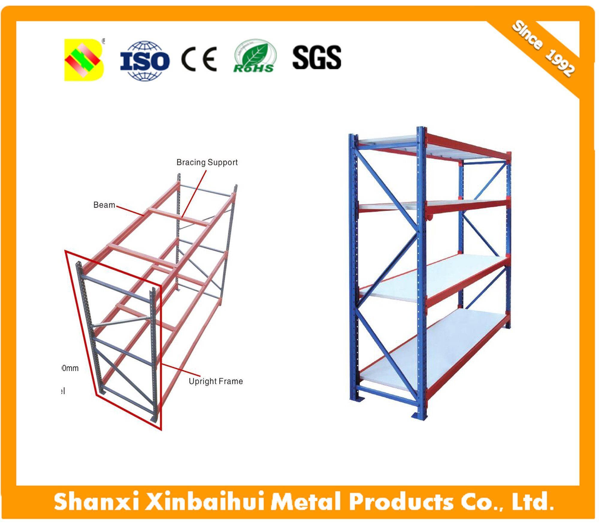 Durable Warehouse Storage Steel Rack, Light Duty Racking