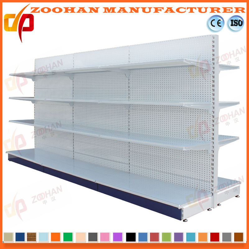 Supermarket Double Side Hole Back Display Shelf (Zhs158)