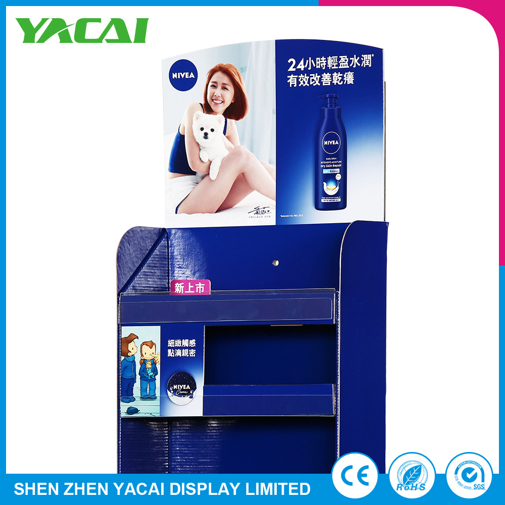 Customized Size Paper Connect Stand Floor Display Rack Factory