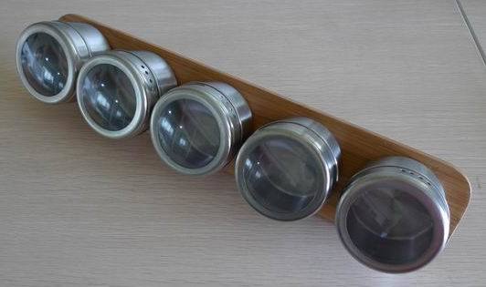 Stainless Steel Magnetic Spice Rack (CL1Z-J0604-5A)