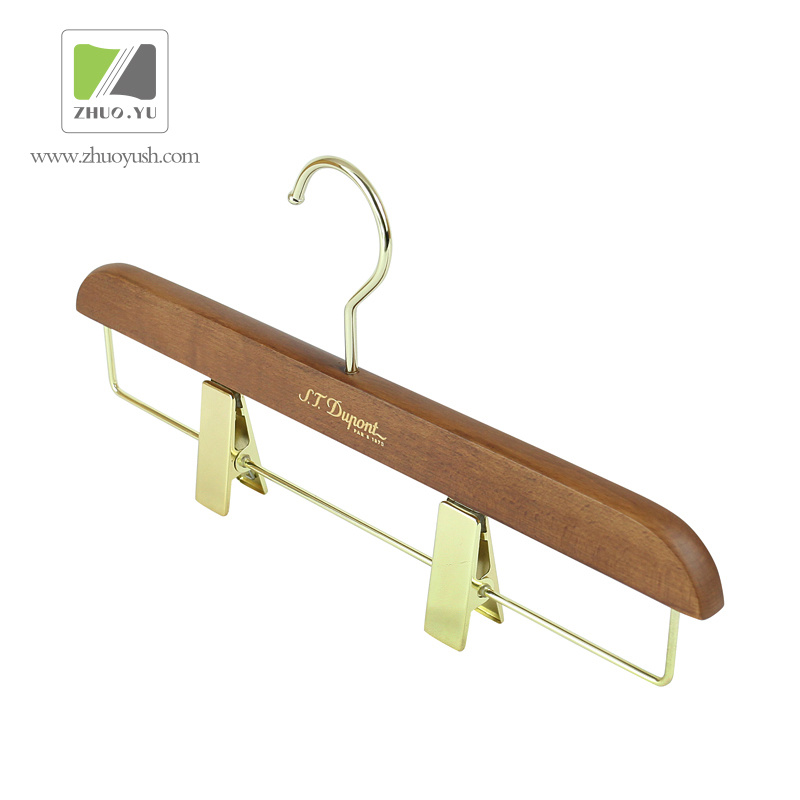 Clothing Customization Brand Use Wooden Bottom Hanger