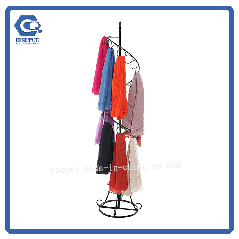 OEM Flooring Metal Rings Display Rack for Scarf