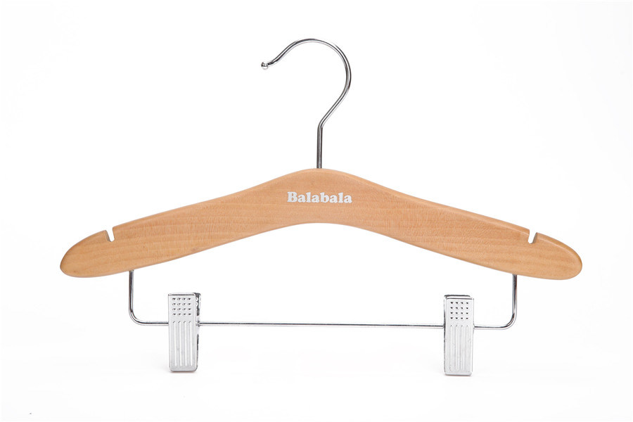 Hot Sale Cheap Wooden Hanger with Clips