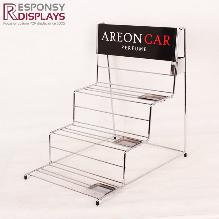 Bespoke Metal Wire Display Rack for Perfume with Chrome Plating