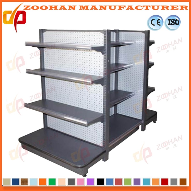 Industrial Metal Wall Gondola Shelves Supermarket Display Storage Shelving (Zhs374)