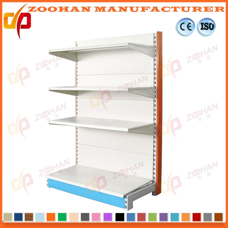 Single Side Flat Back Panel Supermarket Retail Shop Shelving (Zhs357)