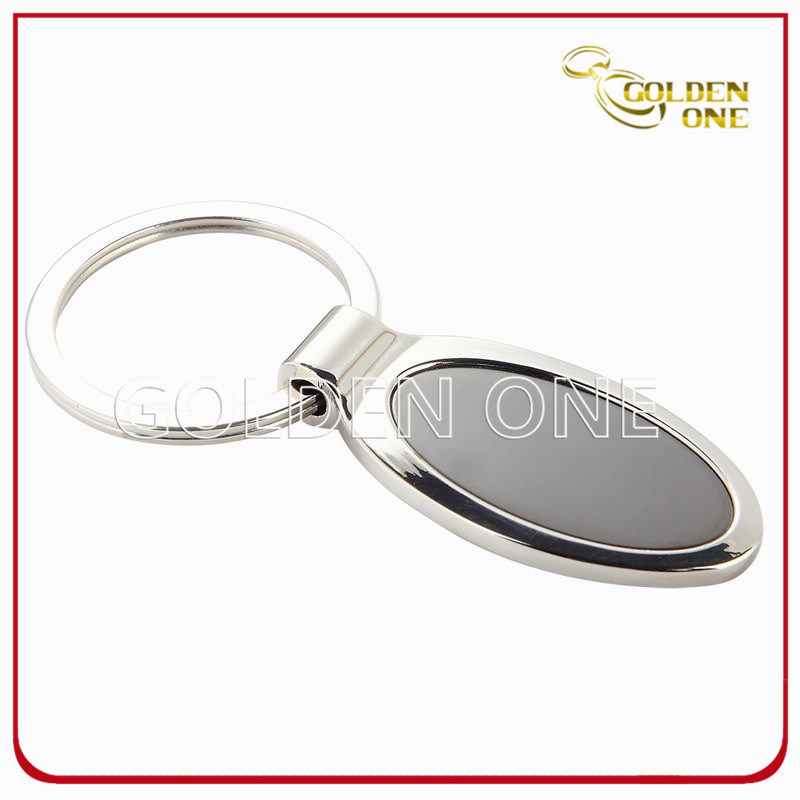 Promotion Nickel Plated Oval Shape Metal Key Ring