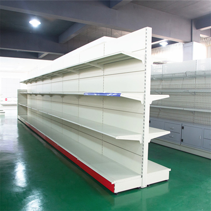 Retail Store Display Supermarket Double Sided Gondola Shelf