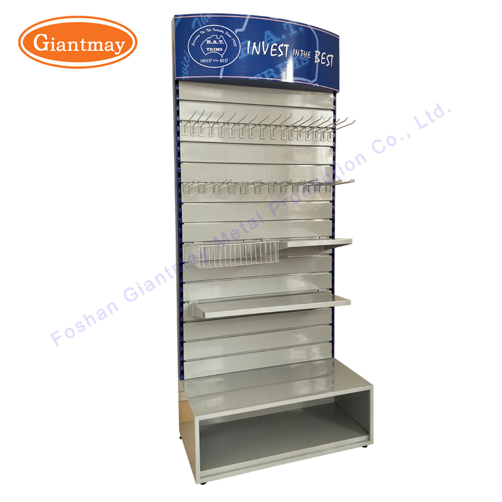 Arc Header Shop Metal Slatwall Display Rack for Tools