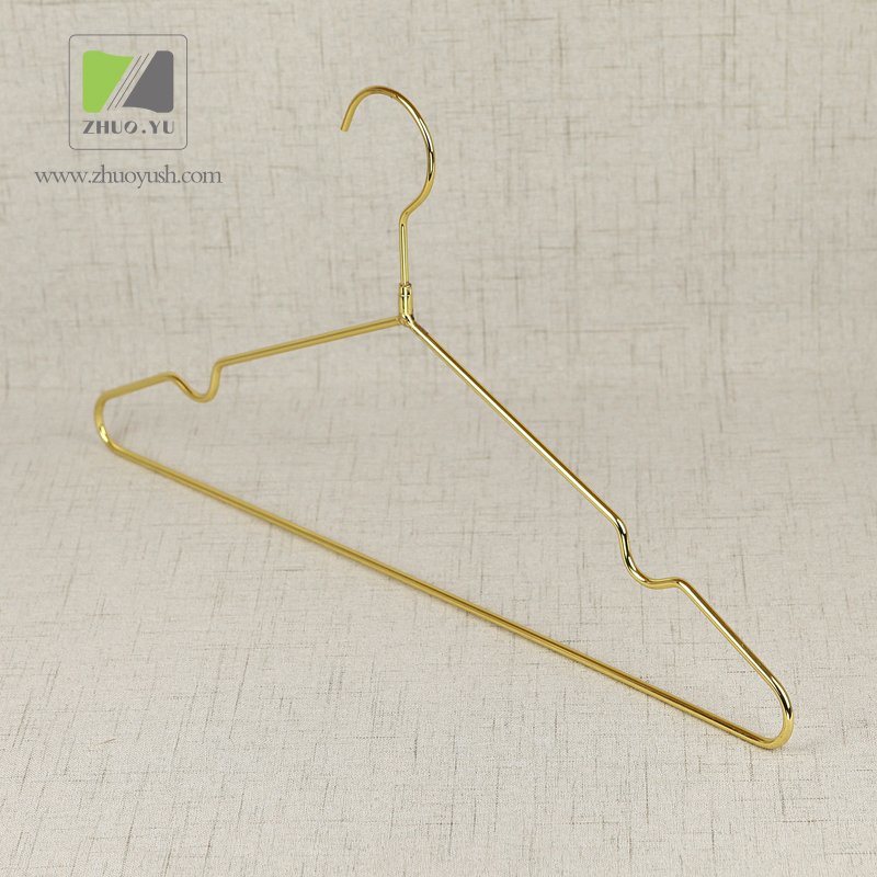 High Quality Gold Metal Clothes Hanger with with Notches