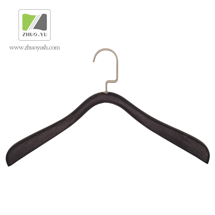 Rubber Paint Beech Wood Clothing Hanger for Shirt