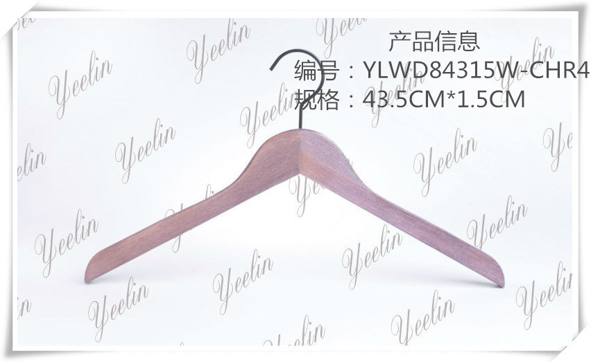 Basic Wooden Clothes Hanger in High Quality and Competitive Price (YLWD84315W-CHR4)