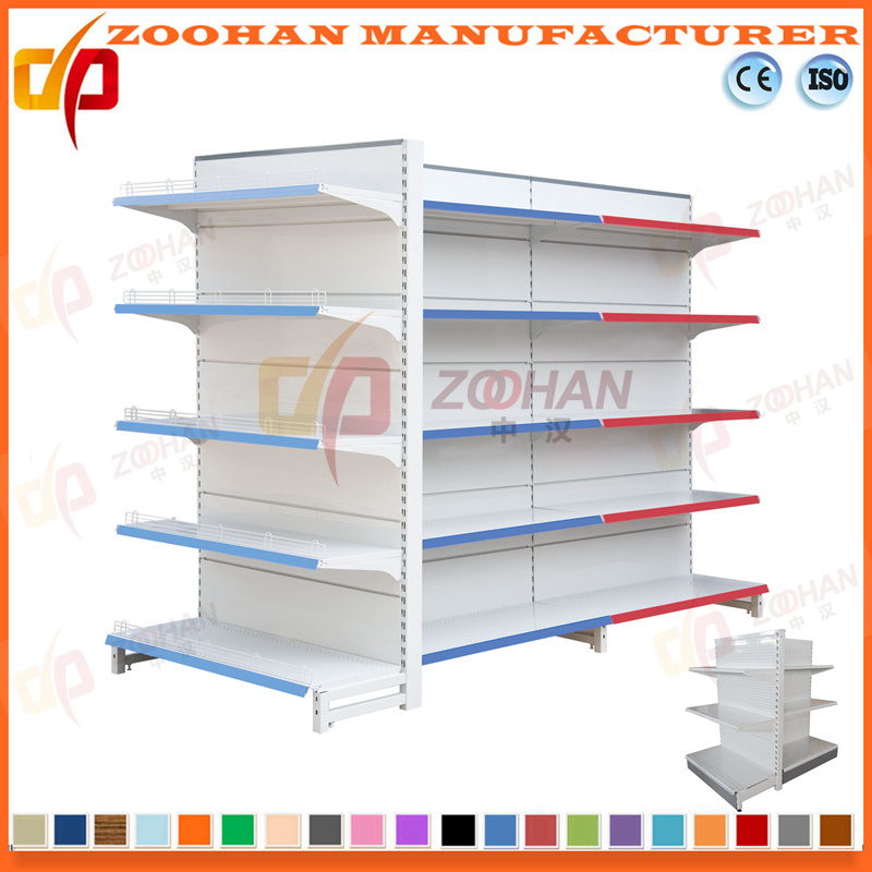 Factory Customized Iron Supermarket Gondola Shelving (Zhs290)