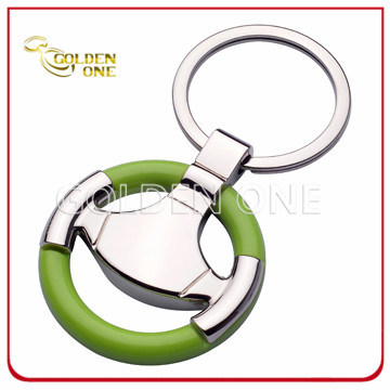 Plastic & Metal Steering Wheel Keyring Gift for Car