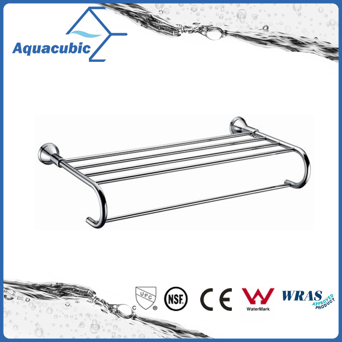 Wall-Mounted Chromed Double Towel Shelf (AA6918B)