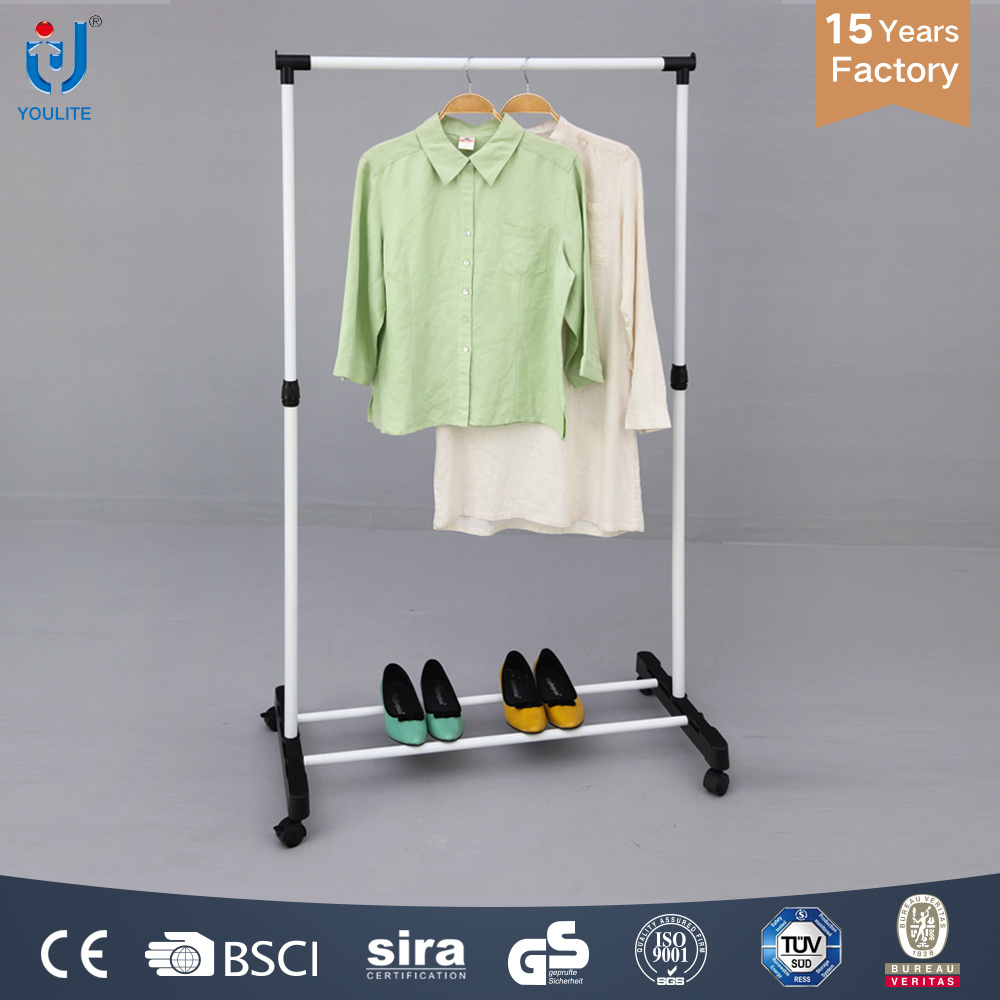 Extendable Garment Rack Stainless Steel Double Layer Telescopic Clothes Hanger