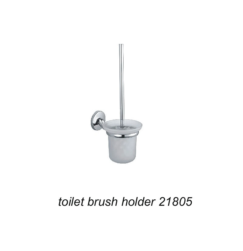 Hot Sales Style Wall Mounted Zinc Alloy Toilet Brush Holder Chrome Finish 21805